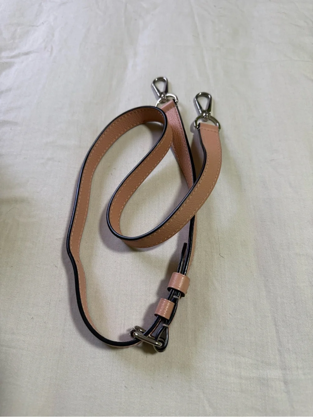 LOUIS VUITTON Lockme II BB Pebbled Leather Crossbody Bag Peach
